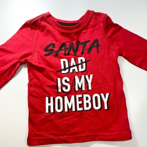 Crazy 8 | Red Long Sleeve  Santa is My Homeboy Top - Picture 3 of 6